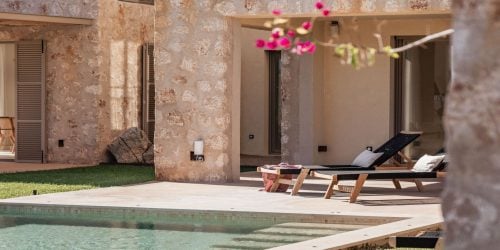 “Modern Mediterranean Retreat with Pool and Panoramic Countryside Views in Maria de la Salut”