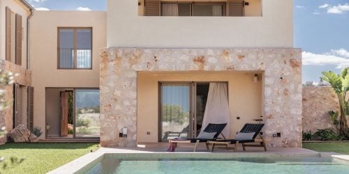 “Modern Mediterranean Retreat with Pool and Panoramic Countryside Views in Maria de la Salut”
