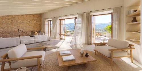 Fusion of traditional Mallorcan architecture with modern living comforts in Santa Maria